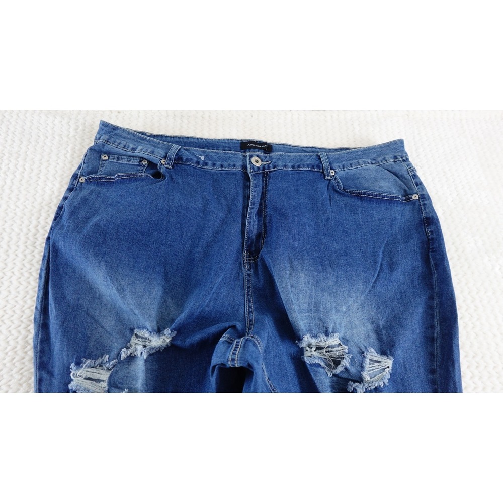 Ashley Stewart oedestruct denim  Jeans Size 28 New  Slim Stretchy - Picture 2 of 14